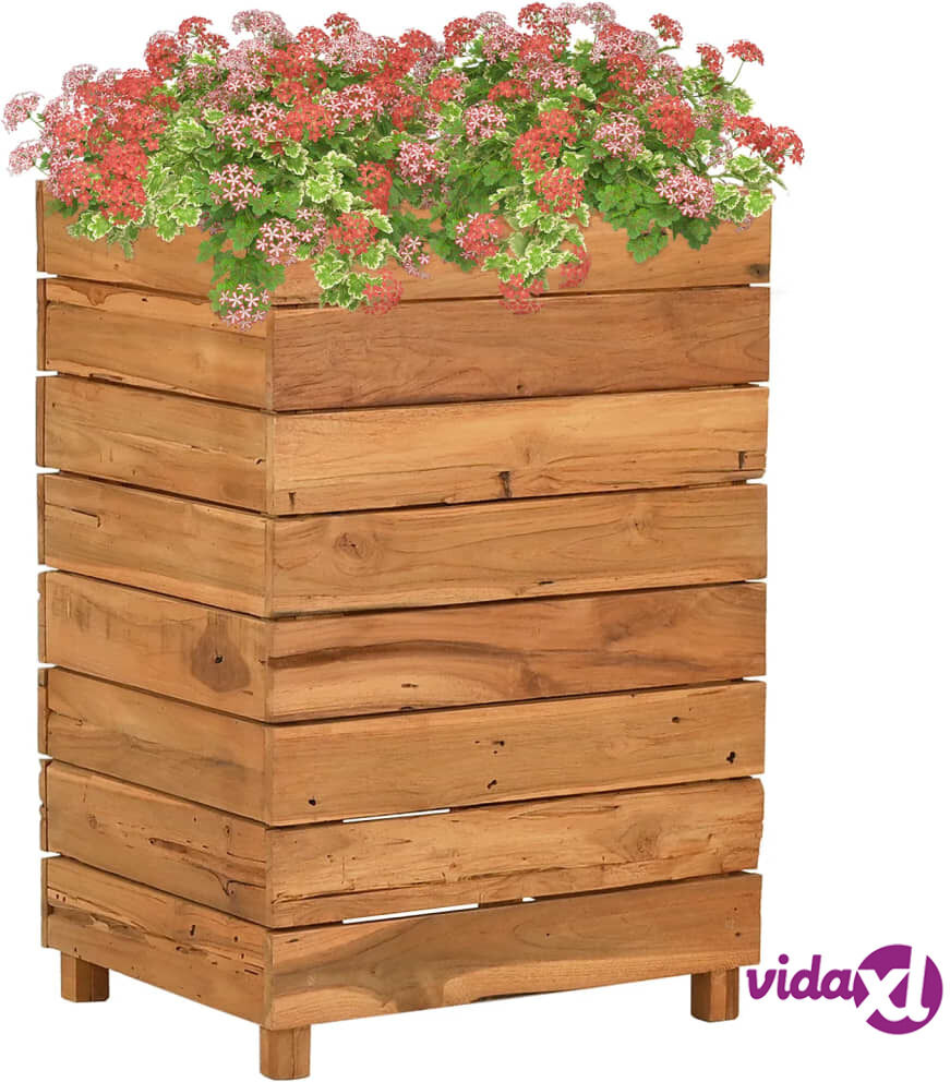 vidaXL Raised Bed 50x40x72 cm Recycled Teak and Steel