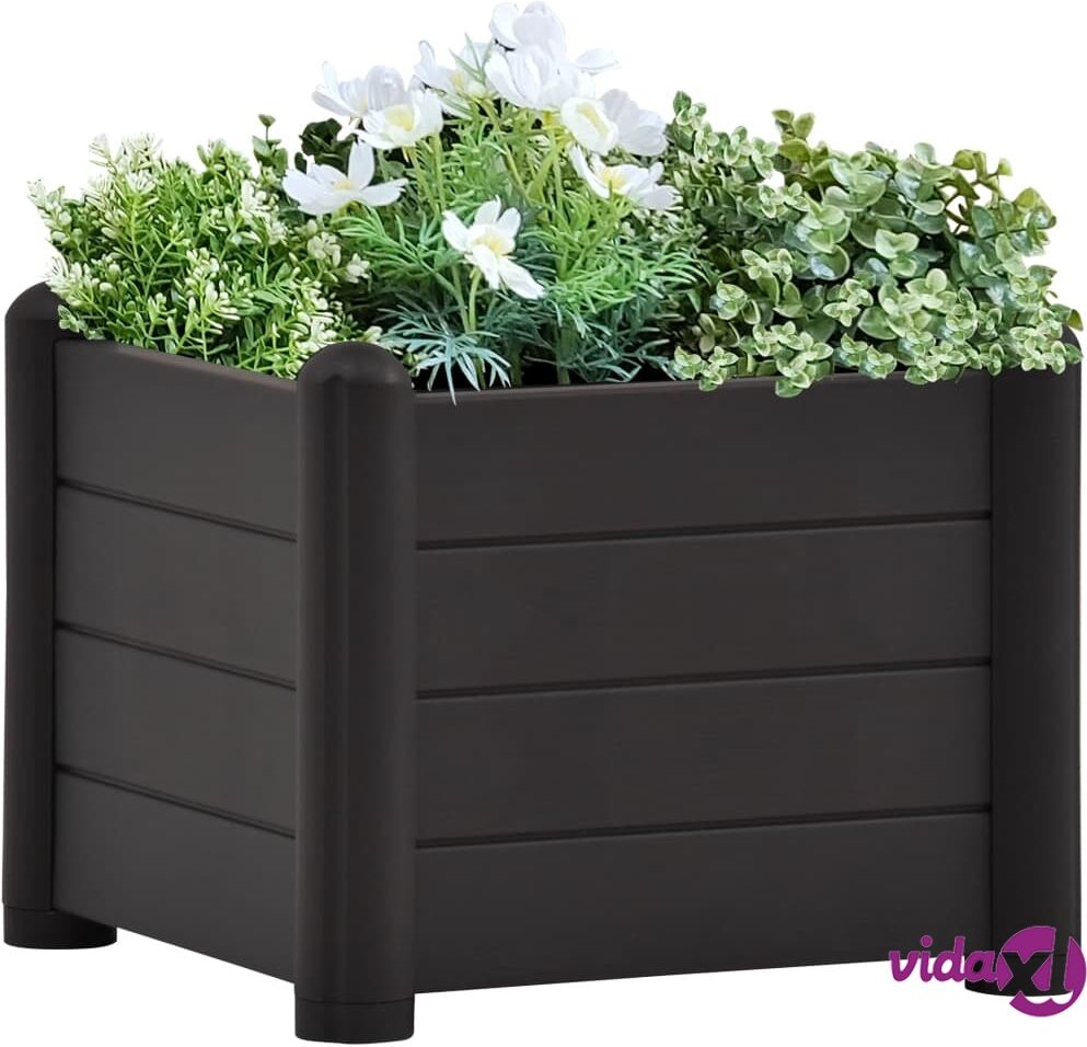 vidaXL Garden Raised Bed PP Anthracite 43x43x35 cm