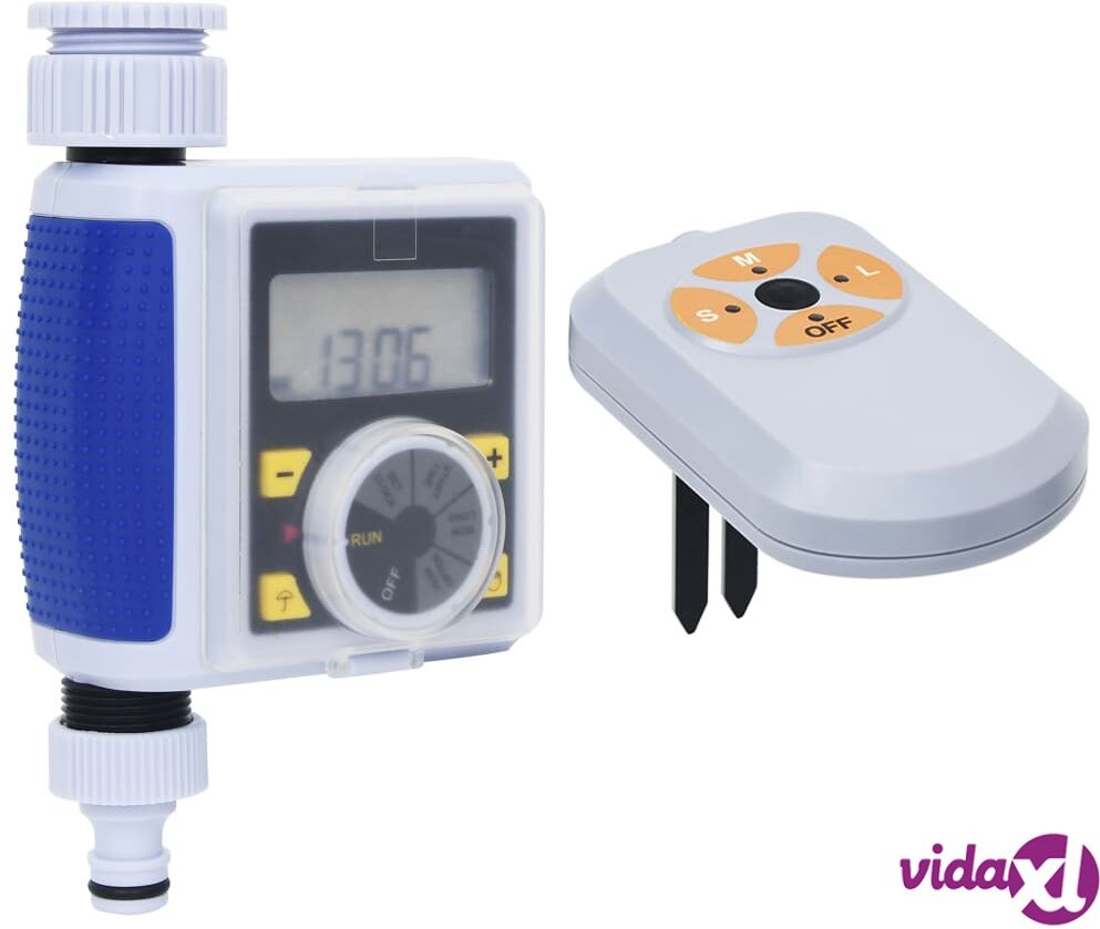 vidaXL Digital Water Timer with Single Outlet and Moisture Sensor