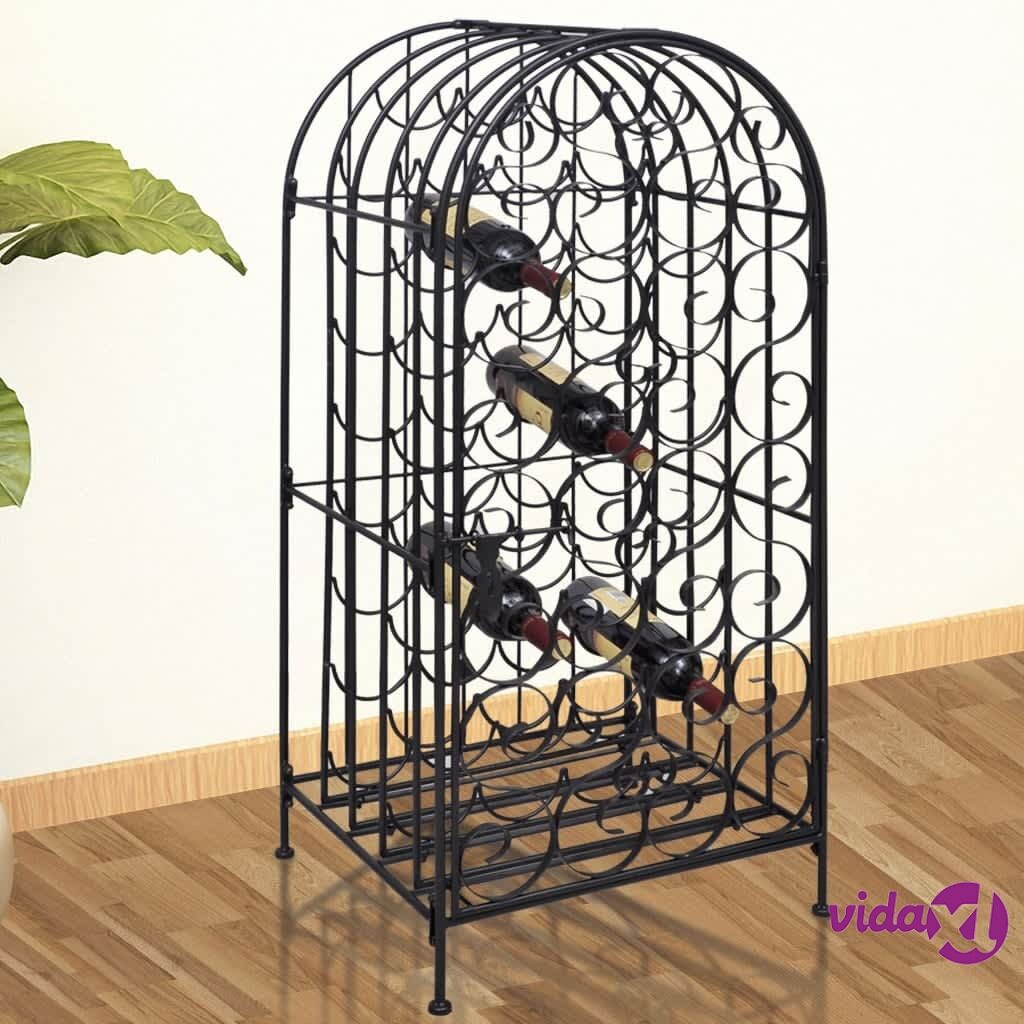 vidaXL Wine Rack for 35 Bottles Metal