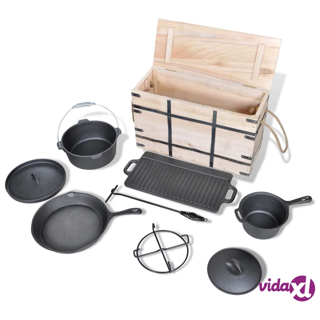 vidaXL Dutch Oven Set 9pcs