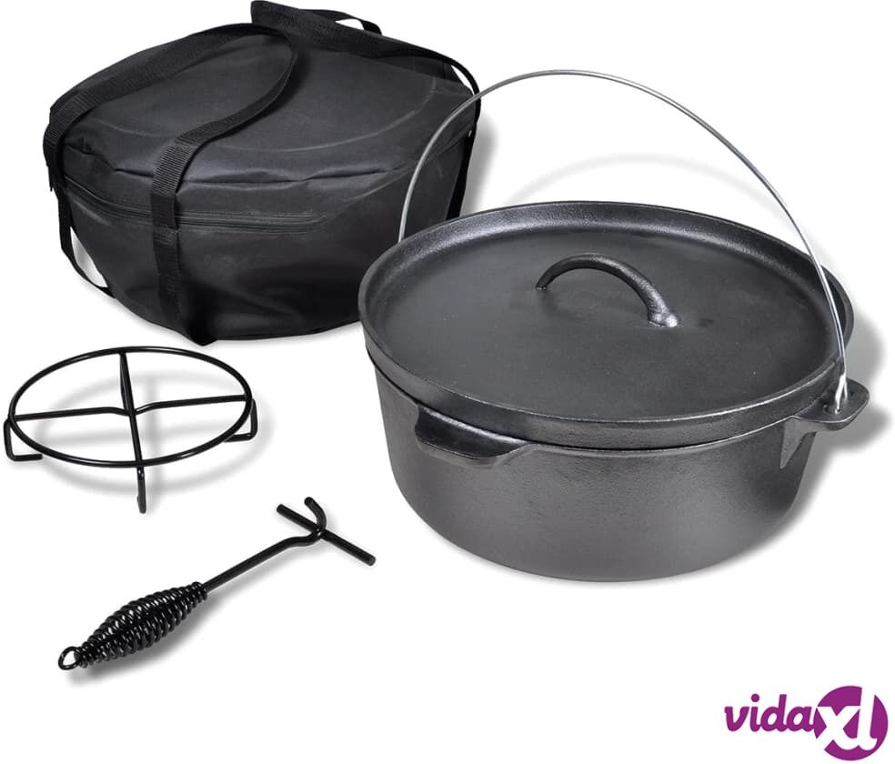 vidaXL Dutch Oven 11.3 L including Accessories