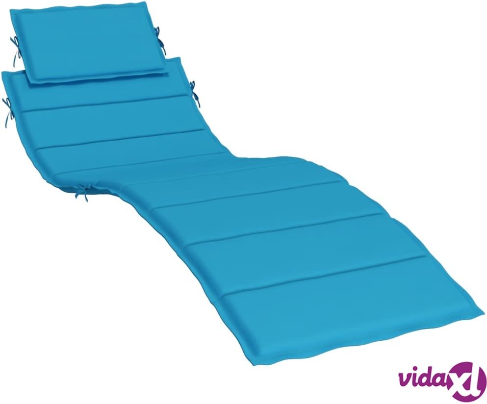 vidaXL Sun Lounger Cushion Blue 186x58x3 cm