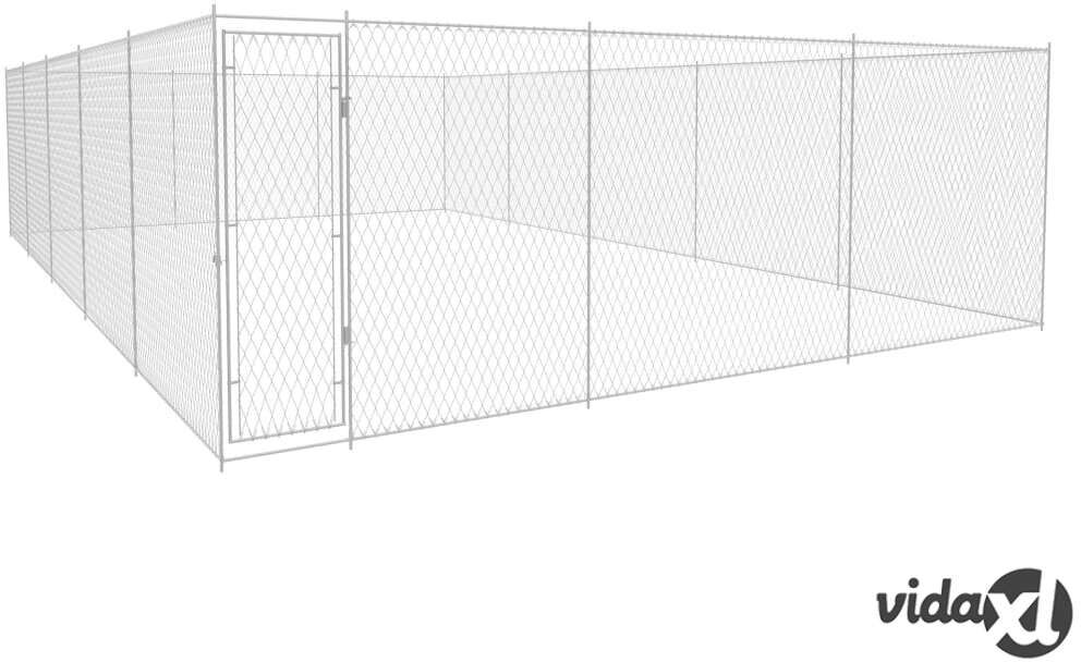 vidaXL Outdoor Dog Kennel Galvanised Steel 950x570x185 cm