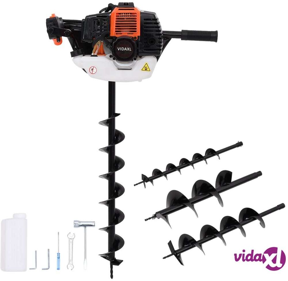 vidaXL Auger Ground Drill Orange