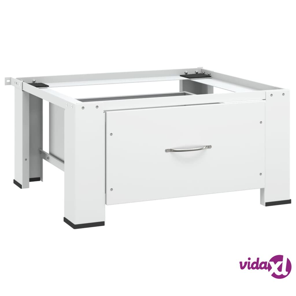 vidaXL Washing Machine Pedestal with Drawer White
