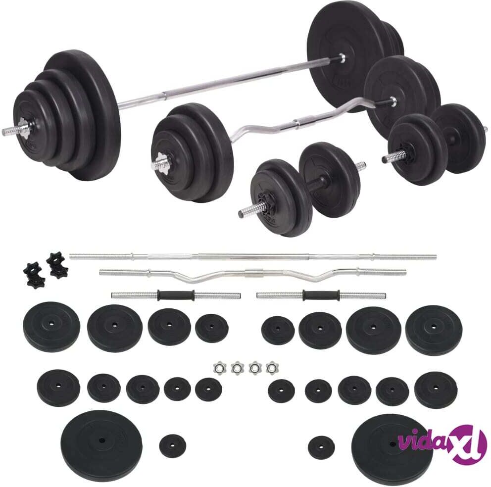 vidaXL Barbell and Dumbbell Set 120 kg