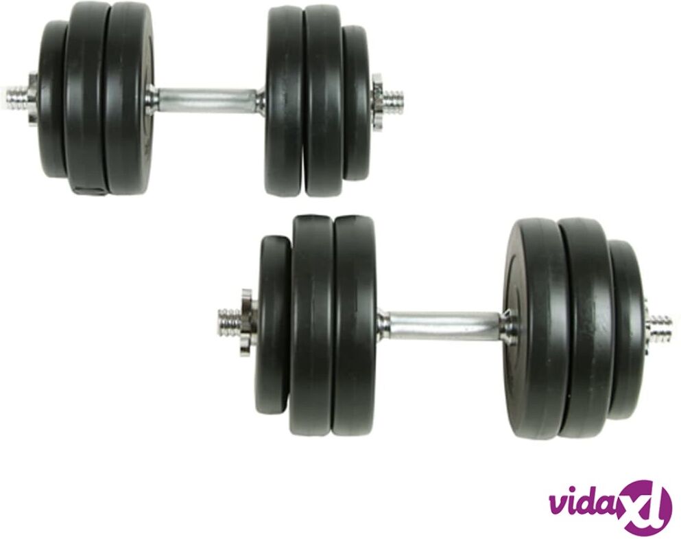 vidaXL Dumbbell Set 18 Piece 2 pcs 30 kg