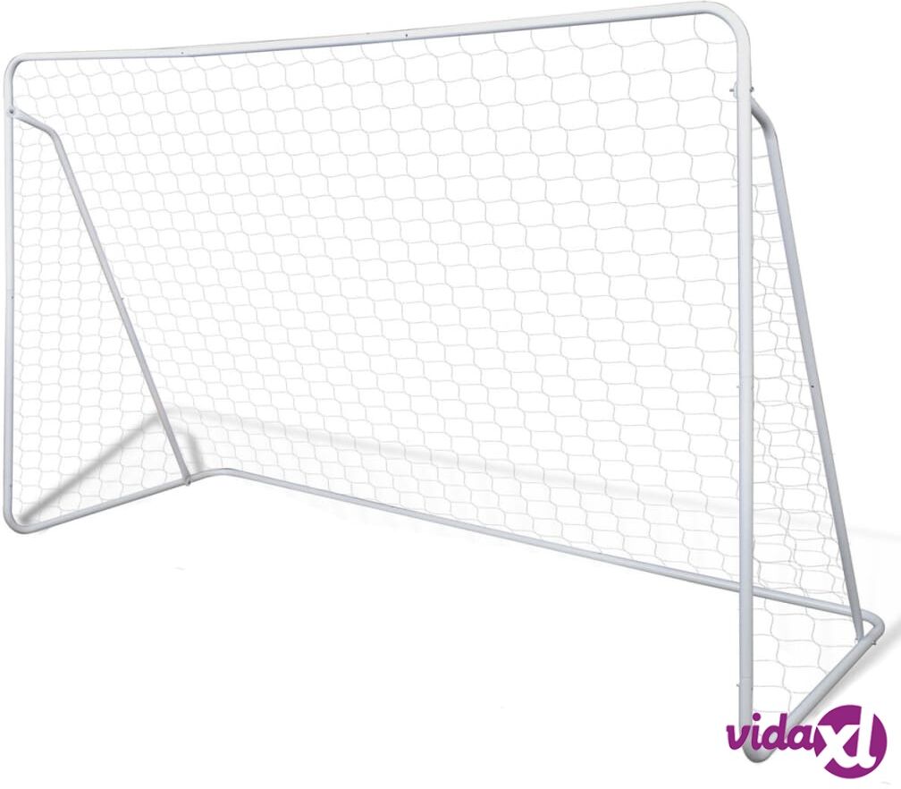 vidaXL Soccer Goal Post Net Set Steel 240 x 90 x 150 cm High-quality