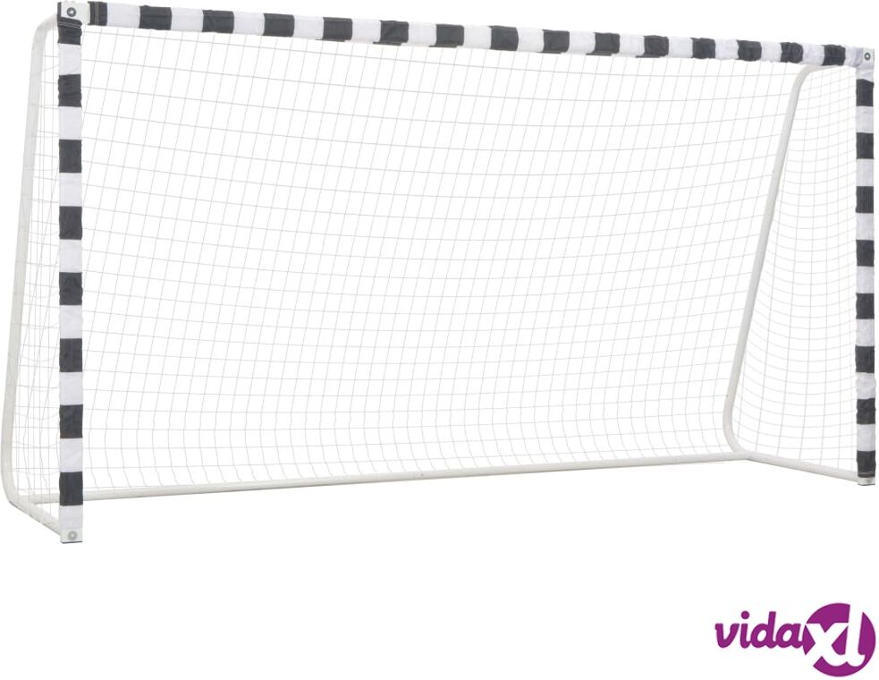 vidaXL Soccer Goal 300x160x90 cm Metal Black and White