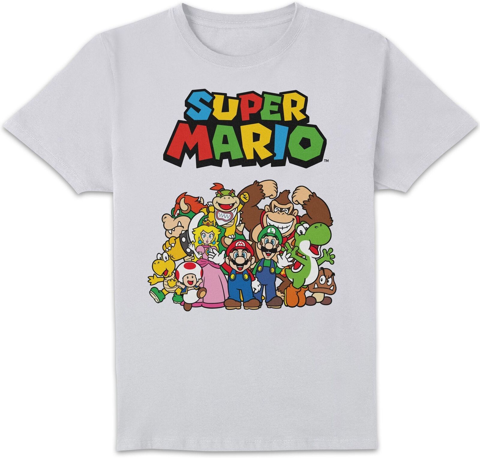Nintendo Super Mario Squad Unisex T-Shirt - White - 4XL