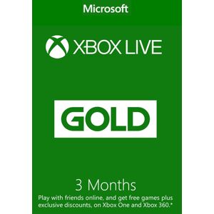 Microsoft 3 Month Xbox Live Gold Membership Card (Xbox One/360)