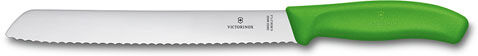 Victorinox Bread Knife Wavy Edge Blade 21cm - Green Blister