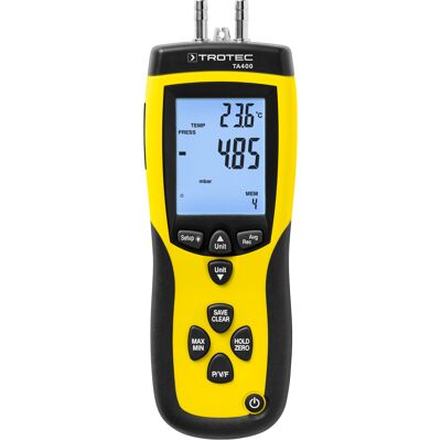 Trotec Anemometer TA400 Pitotbuis incl. kalibratiecertificaat Trotec Anemometer TA400 Pitotbuis incl. kalibratiecertificaat
