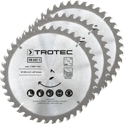 Ensemble de Lames de Scie Circulaire en Acier au Carbone Ø 150 mm - Bois Ensemble de Lames de Scie Circulaire en Acier au Carbone Ø 150 mm - Bois
