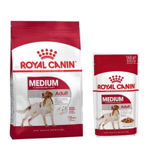 Royal Canin Size Pack bi-nutrition : croquettes + sachets Royal Canin Medium pour...