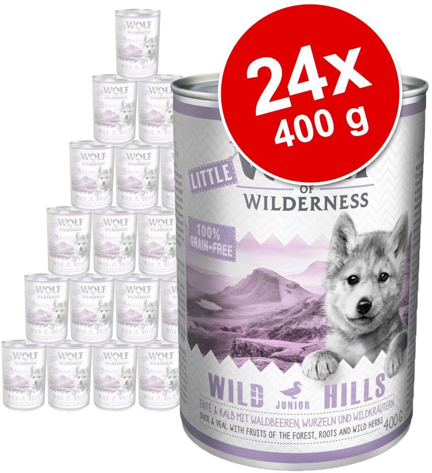 Wolf of Wilderness Lot Little Wolf of Wilderness 24 x 400 g pour chiot - Junior Wild...