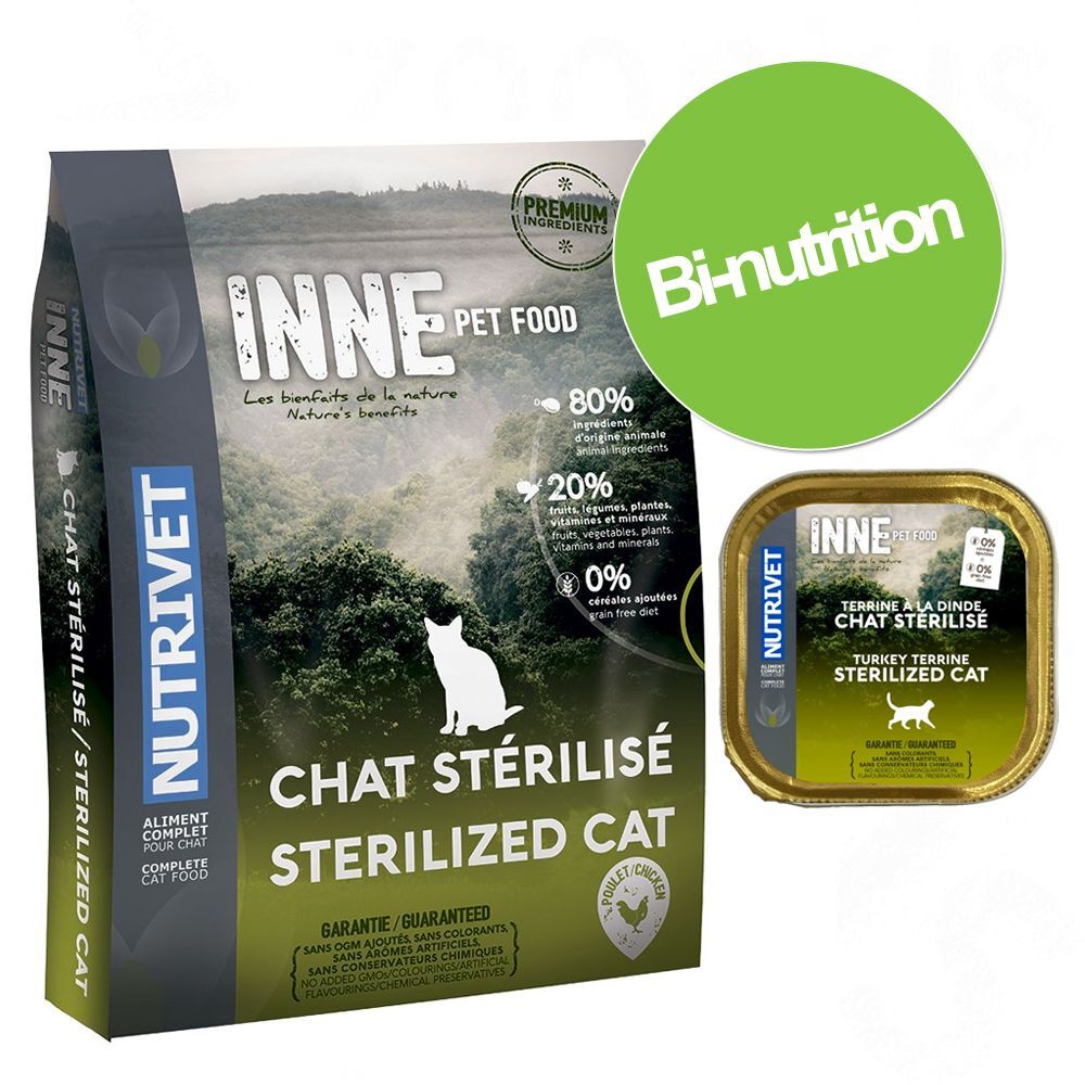 Nutrivet Pack bi-nutrition : croquettes 6 kg + 10 ou 12 barquettes Nutrivet...