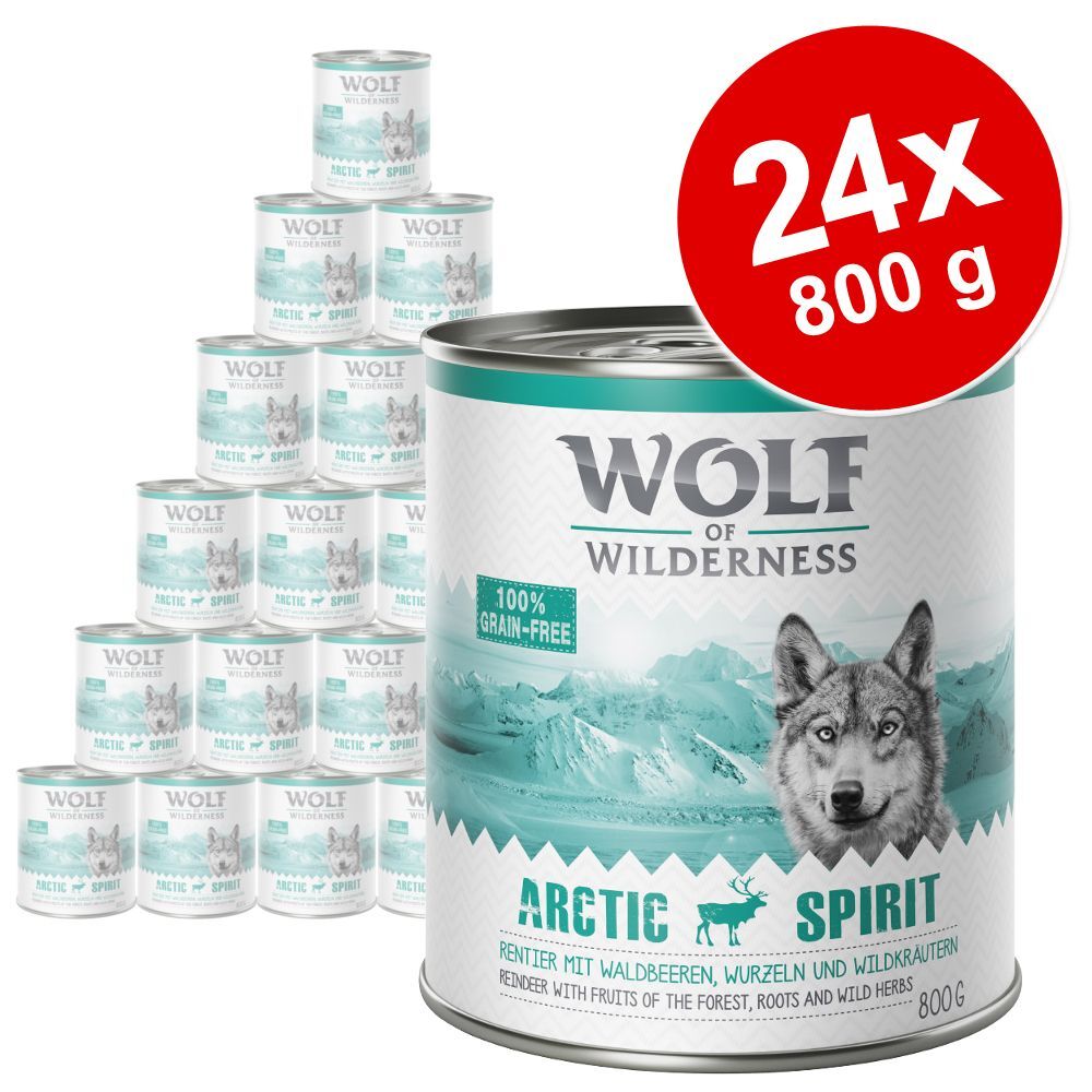 Wolf of Wilderness Lot Wolf of Wilderness pour chien 24 x 800 g - Mix : Wild Hills + Canada