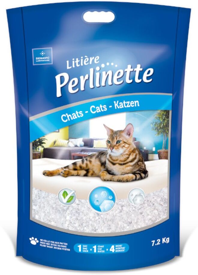 Demavic Litière Perlinette Irrégulière pour chat - 7,2 kg