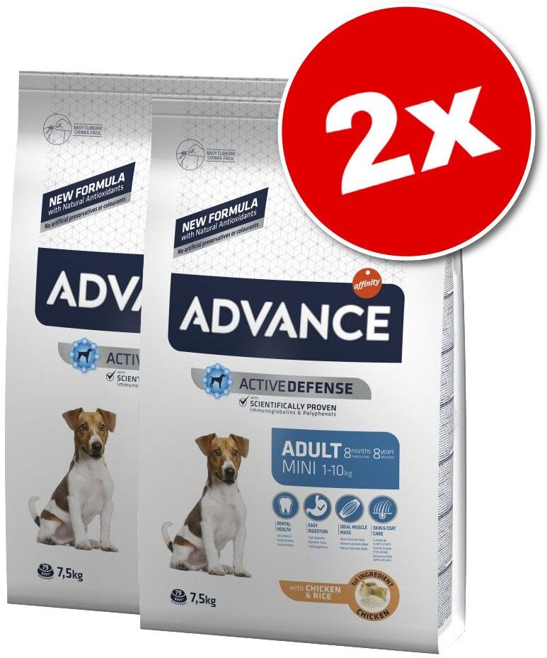 Affinity Advance Lot Affinity Advance Mini pour chien - Mini Adult (2 x 7,5 kg)