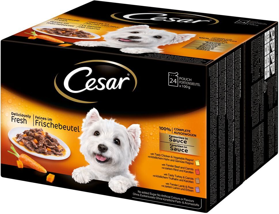 Cesar Sachets fraîcheur en sauce pour chien - 48 x 100 g