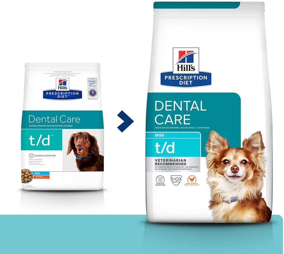 Hill's Prescription Diet t/d Mini Dental Care poulet pour chien - 3 x...