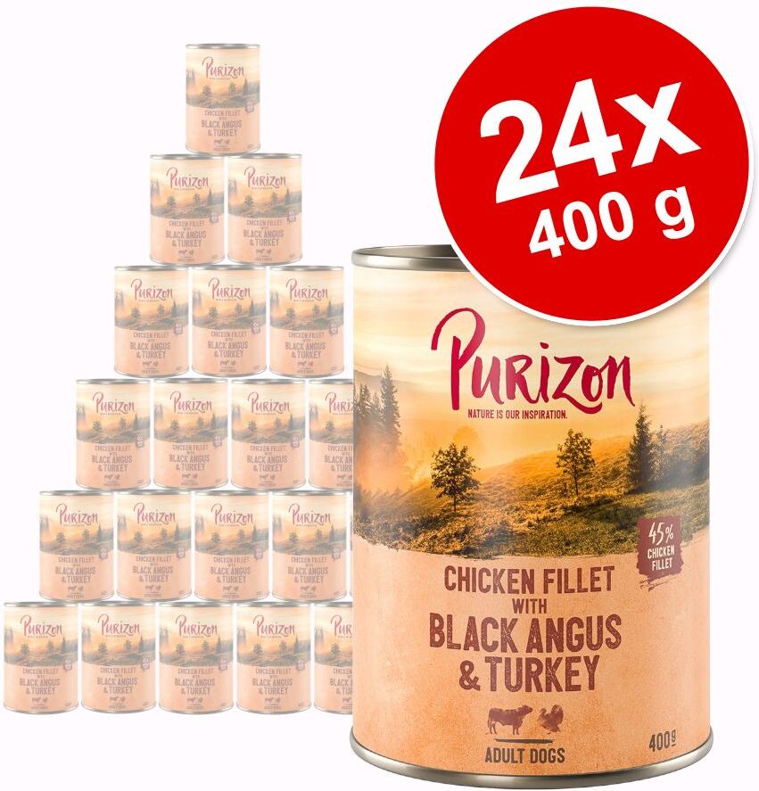 Purizon Adult 24 x 400 g pour chien - gibier, lapin, potiron, airelles