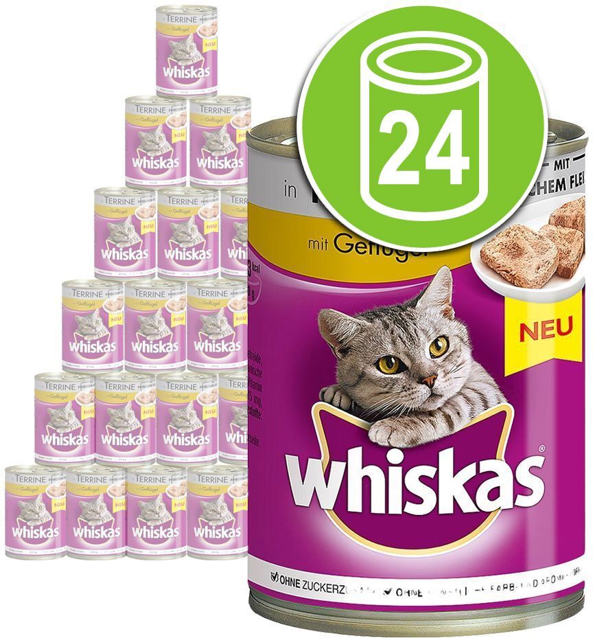 Whiskas Lot mixte Whiskas Adult 1+ 24 x 400 g pour chat - sélection en gelée