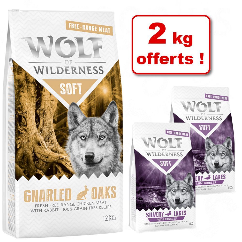 Wolf of Wilderness Croquettes Wolf of Wilderness 12 kg + 2 kg offerts ! Nouveau: Soft...