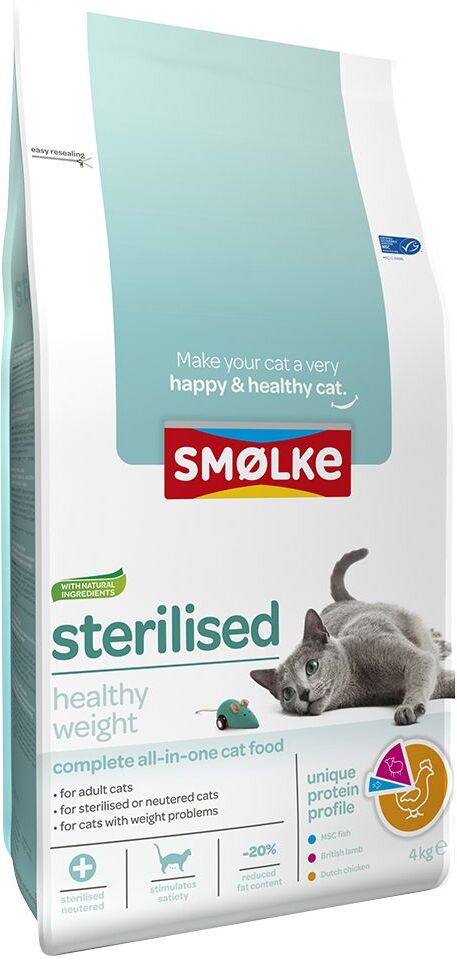 Smolke Smølke Sterilised Weight Control pour chat - 4 kg