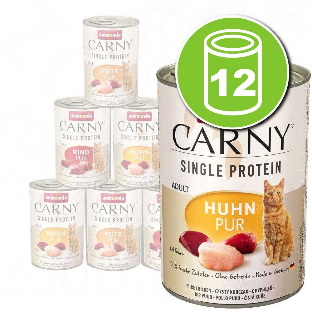 Animonda Carny Single Protein Adult 12 x 400 g pour chat - pur poulet