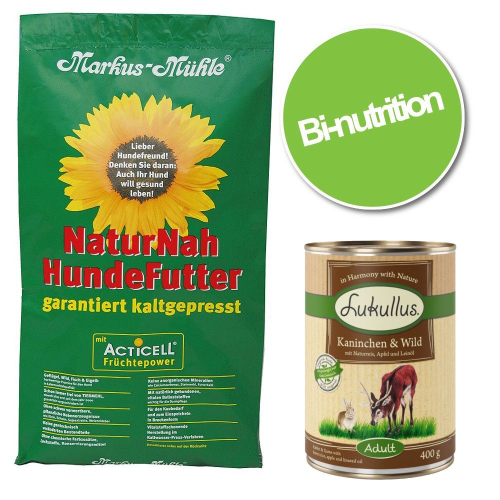 Markus Mühle Pack bi-nutrition : croquettes Markus-Mühle + boîtes Lukullus -...