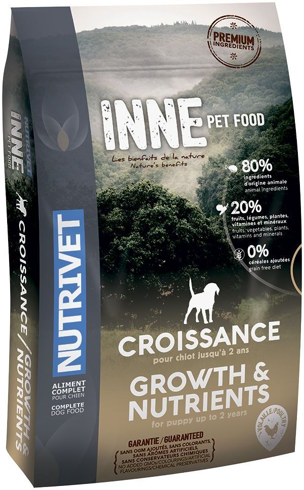 Nutrivet Inne Dog Growth pour chiot - 2 x 12 kg