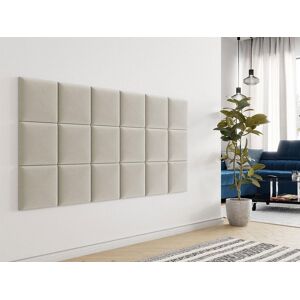 Mobistoxx Panneau mural SAKURA 30x30 cm tissu crème