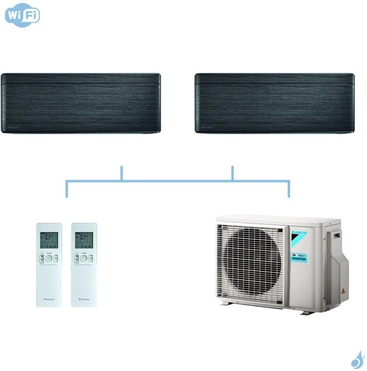 DAIKIN climatisation bi split mural gaz R32 Stylish Blackwood CTXA-AT FTXA-AT 5kW WiFi CTXA15AT + FTXA50AT + 2MXM50M9 A+++