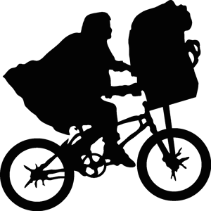 Ambiance-sticker Sticker E.T. vélo volant