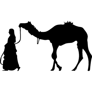 Ambiance-sticker Sticker Femme avec son chameau