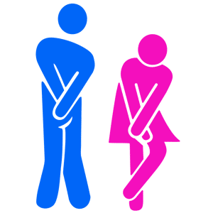 Ambiance-sticker Sticker porte toilettes homme bleu et femme rose