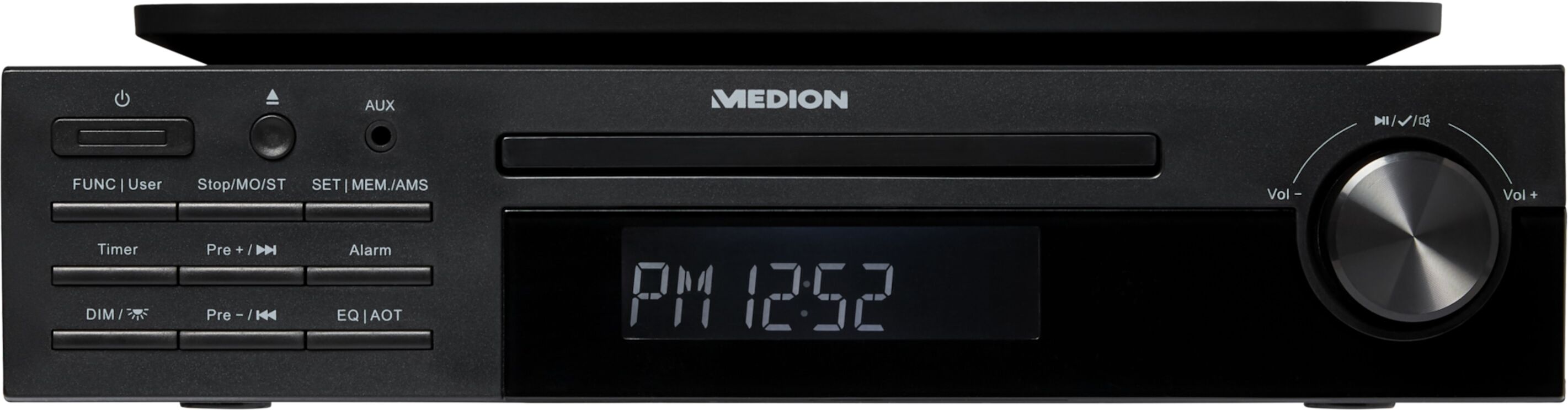 MEDION MEDION® LIFE® E66566 Radio encastrée avec lecteur CD stéréo radio PLL FM AUX RDS 64 stations mémorisables