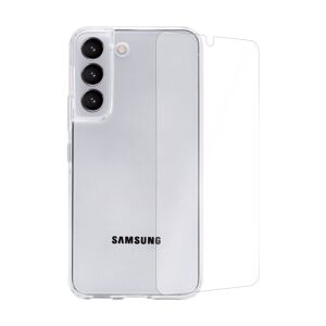 BlueBuilt Samsung Galaxy S22 Plus Protège-écran Verre + BlueBuilt Back Cover Transparent