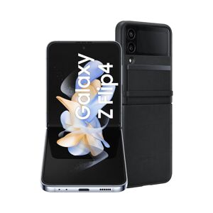 Samsung Galaxy Z Flip 4 128 Go Bleu 5G + Back Cover Cuir Noir