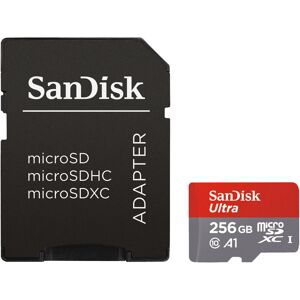 SanDisk MicroSDXC Ultra 256 Go 120 Mo/s CL10 A1 UHS-1 + SD Ad