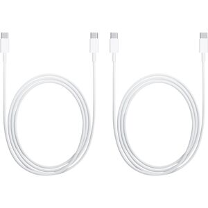 Apple Câble USB-C vers USB-C 2 m Matière Synthétique Blanc Lot de 2