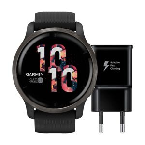 Garmin Venu 2 Noir/Noir + Samsung Adaptive Fast Charging Chargeur avec Port USB-A 15 W