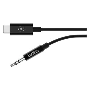 Belkin Rockstar Câble Convertisseur USB-C vers 3,5 mm 0,9 m Noir