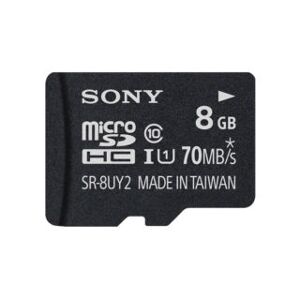 SONY SR8UYA carte micro SD 8Go UHS I 90 MB/s Class 10 + adaptateur SD