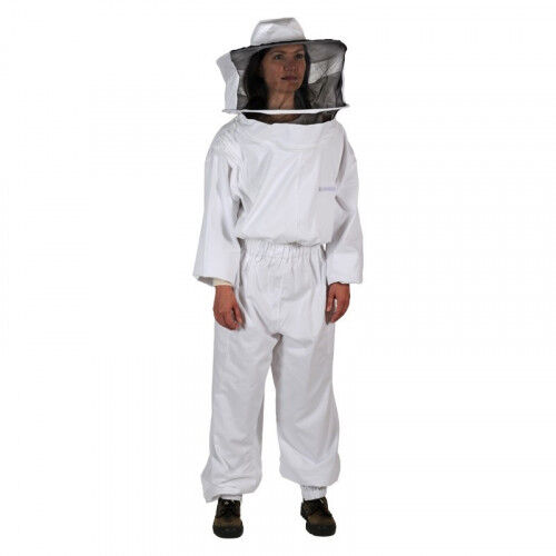 Apiculture.net - Matériel apicole français Combinaison blanche avec chapeau et voile - 5XL