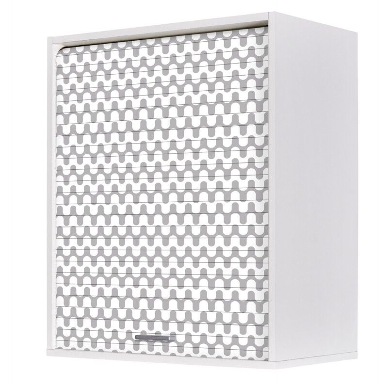 Simmob Meuble Cuisine Blanc 60x72 Face Imprimée