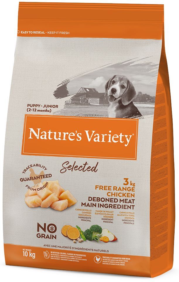 Nature’s Variety 2x10kg Selected Junior poulet élevé en plein air Nature's Variety -...